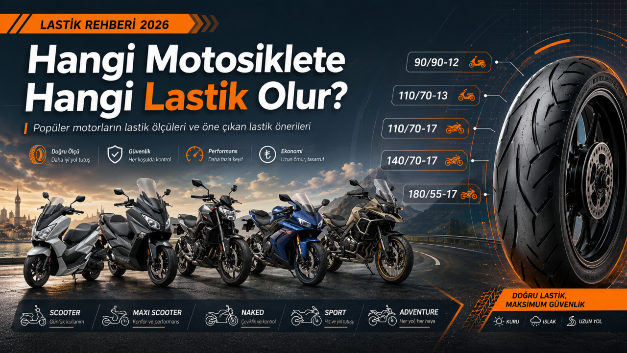 Hangi Motosiklete Hangi Lastik Olur? Popüler Motorların Lastik Ölçüleri ve Önerileri