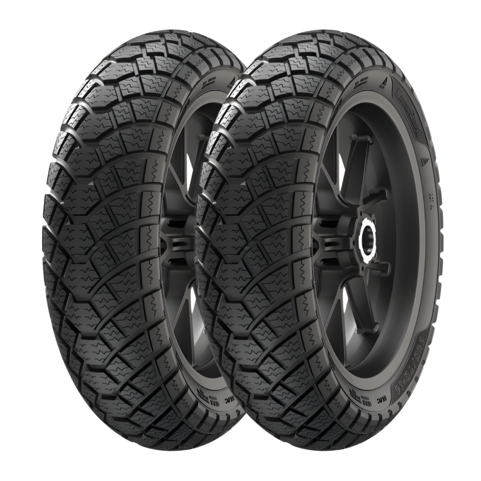 Apachi Alfa 50 3.50-10 ve 3.50-10 Anlas SC500 Winter Grip Tubeless Ön Arka Lastik Takımı